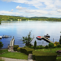 Buy canvas prints of Windermere, from a local hotel grounds by Frank Irwin