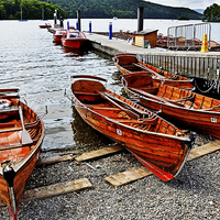 Buy canvas prints of  Rowing boats for hire on Windermere by Frank Irwin