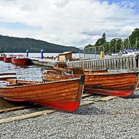 Buy canvas prints of Rowing boats for hire on Windermere by Frank Irwin