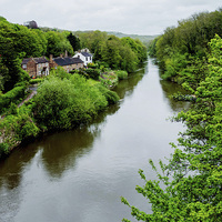 Buy canvas prints of  Looking down the River Severn from Ironbridge by Frank Irwin