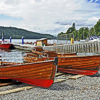 Buy canvas prints of  Rowing boats for hire on Windermere by Frank Irwin
