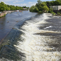 Buy canvas prints of  The weir at Chester on the River Dee by Frank Irwin