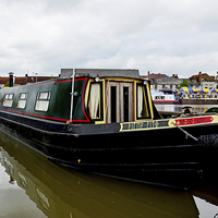Buy canvas prints of  A large canal boat at Stratford-on-Avon by Frank Irwin