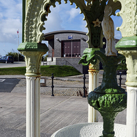 Buy canvas prints of  Hoylake’s Victorian drinking fountain. by Frank Irwin
