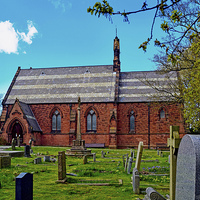 Buy canvas prints of  St John the Divine, Frankby, Wirral, UK by Frank Irwin