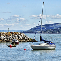 Buy canvas prints of  Rhos-On-Sea harbour by Frank Irwin