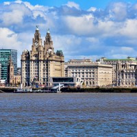 Buy canvas prints of Liverpool's famous "Three Graces." by Frank Irwin