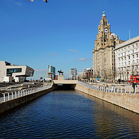 Buy canvas prints of Liverpool's iconic Waterfront by Frank Irwin