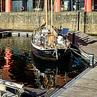 Buy canvas prints of Quiet corner of the Albert Dock Marina by Frank Irwin