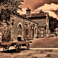 Buy canvas prints of Hadlow Road Station, Willaston, Wirral, UK by Frank Irwin
