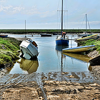 Buy canvas prints of Heswall Beach and its slipway by Frank Irwin
