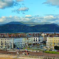 Buy canvas prints of The Cenotaph on Llandudno's famous promenade. by Frank Irwin