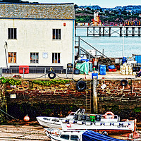 Buy canvas prints of Small boats awaiting the tide. by Frank Irwin