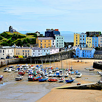 Buy canvas prints of A view of the magnificent Tenby Harbour by Frank Irwin