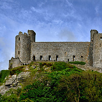 Buy canvas prints of Harlech castle from street level by Frank Irwin