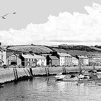 Buy canvas prints of Aberaeron Harbour (Artistic effect) by Frank Irwin