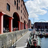 Buy canvas prints of Liverpool's iconic Royal Albert Dock marina by Frank Irwin