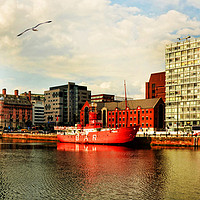 Buy canvas prints of Liverpool Architecture across Canning Dock. by Frank Irwin