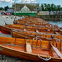 Buy canvas prints of Rowing boats available for hire. by Frank Irwin
