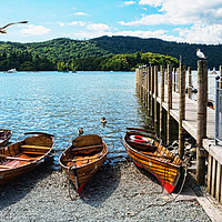 Buy canvas prints of Rowing boats on Windermere by Frank Irwin