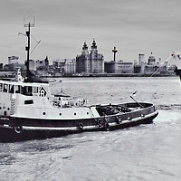 Buy canvas prints of The last of my B&W mounted print scans. Tug Hazelg by Frank Irwin