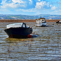 Buy canvas prints of Flotsam on river Dee off Heswall Beach by Frank Irwin