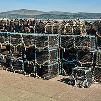 Buy canvas prints of Lobster pots in Aberdovey, North Wales.  by Frank Irwin