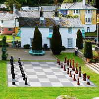 Buy canvas prints of Portmeirion village "Chess set." by Frank Irwin