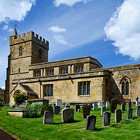Buy canvas prints of St Lawrence Church, Bourton-on-the-hill, Cotswolds by Frank Irwin