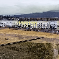 Buy canvas prints of Panoramic view of Llandudno seafront   by Frank Irwin