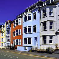 Buy canvas prints of Aberdovey, Sea-front houses. by Frank Irwin