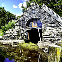 Buy canvas prints of Old Derwentwater Boat House. by Frank Irwin