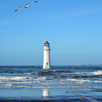 Buy canvas prints of Perch Rock Lighthouse, New Brighton. by Frank Irwin