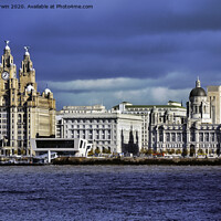 Buy canvas prints of Liverpools iconic Three Graces Waterfront Building by Frank Irwin