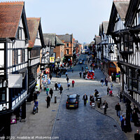 Buy canvas prints of Chester - Eastgate Street voted Chester's pretties by Frank Irwin