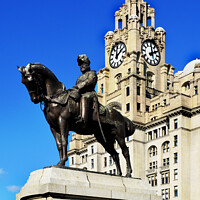 Buy canvas prints of Liverpool's Statue of Edward VII by Frank Irwin