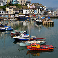 Buy canvas prints of Busy Brixham Harbour  by Frank Irwin