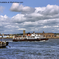 Buy canvas prints of MV Royal Iris motors past Seacombe Ferry by Frank Irwin