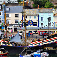Buy canvas prints of Golden Hind in Brixham Harbour by Frank Irwin