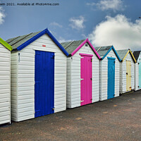 Buy canvas prints of A pleasing set of Beach huts close to Paignton Beach. by Frank Irwin