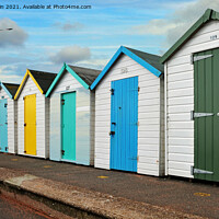 Buy canvas prints of Beach huts on Paignton sea front by Frank Irwin