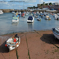 Buy canvas prints of Half tide in Paignton Harbour by Frank Irwin