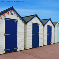 Buy canvas prints of Beach huts on Paignton seafront by Frank Irwin