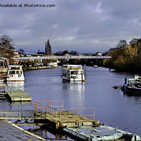 Buy canvas prints of Looking down the River Dee towards Queen's Park Br by Frank Irwin