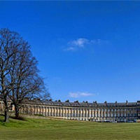 Buy canvas prints of Royal Crescent Bath by Roger Byng