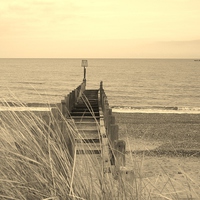 Buy canvas prints of Hopton Beach View by Ali Dyer