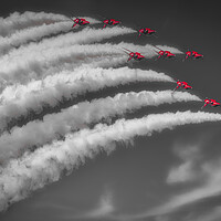 Buy canvas prints of Red Arrows Topping Out by Gareth Burge Photography