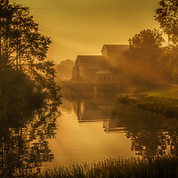 Buy canvas prints of Riverside Sunrise by Gareth Burge Photography