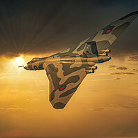 Buy canvas prints of Vulcan Into The West by Gareth Burge Photography