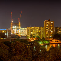 Buy canvas prints of Boston Skyline at Night by Gareth Burge Photography